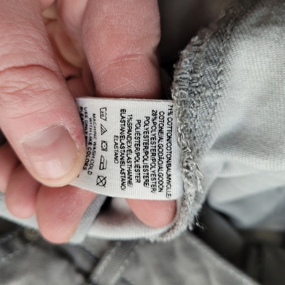 Free People Grey Denim Rolled Raw Hem Shorts - Picture 4 of 4